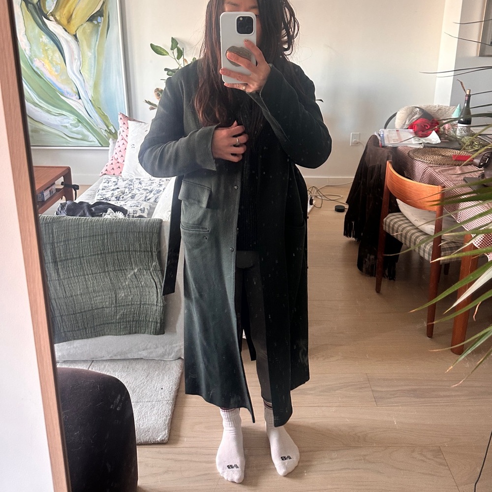 The Arrivals Petra long coat, Forest, XS
